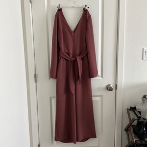 Aritzia Wilfred Long Sleeve Jumpsuit - Dusty Rose (6)